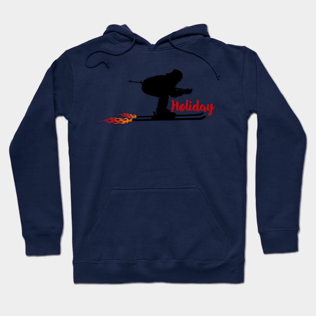 Holiday United States Skiing Hoodie by ArtDesignDE